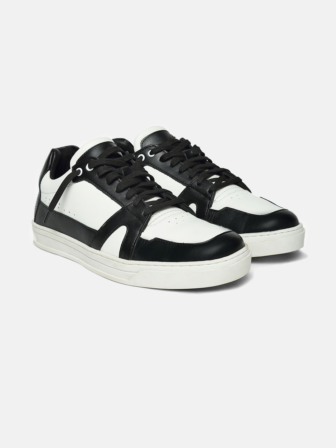 ZL IV - MONOCHROME - Black Two-Tone Casual Leather Sneaker