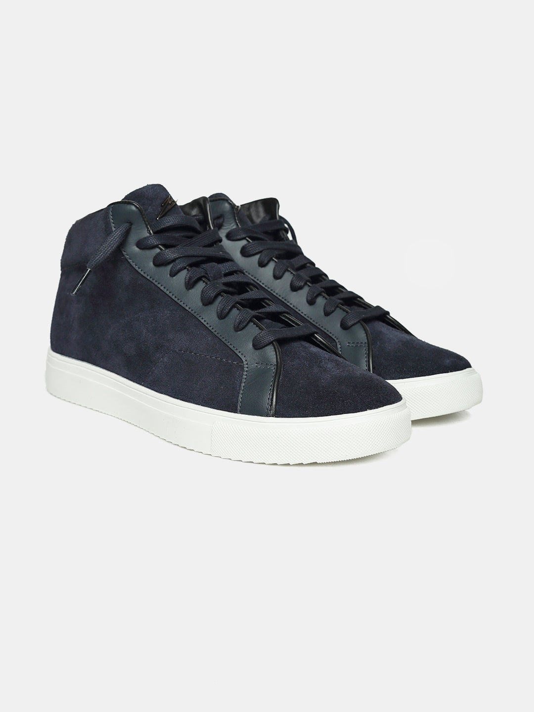 ZH II - NAVY - Navy Mid-Top Suede Sneakers