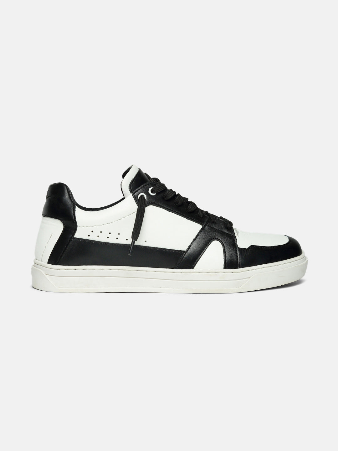 ZL IV - MONOCHROME - Black Two-Tone Casual Leather Sneaker