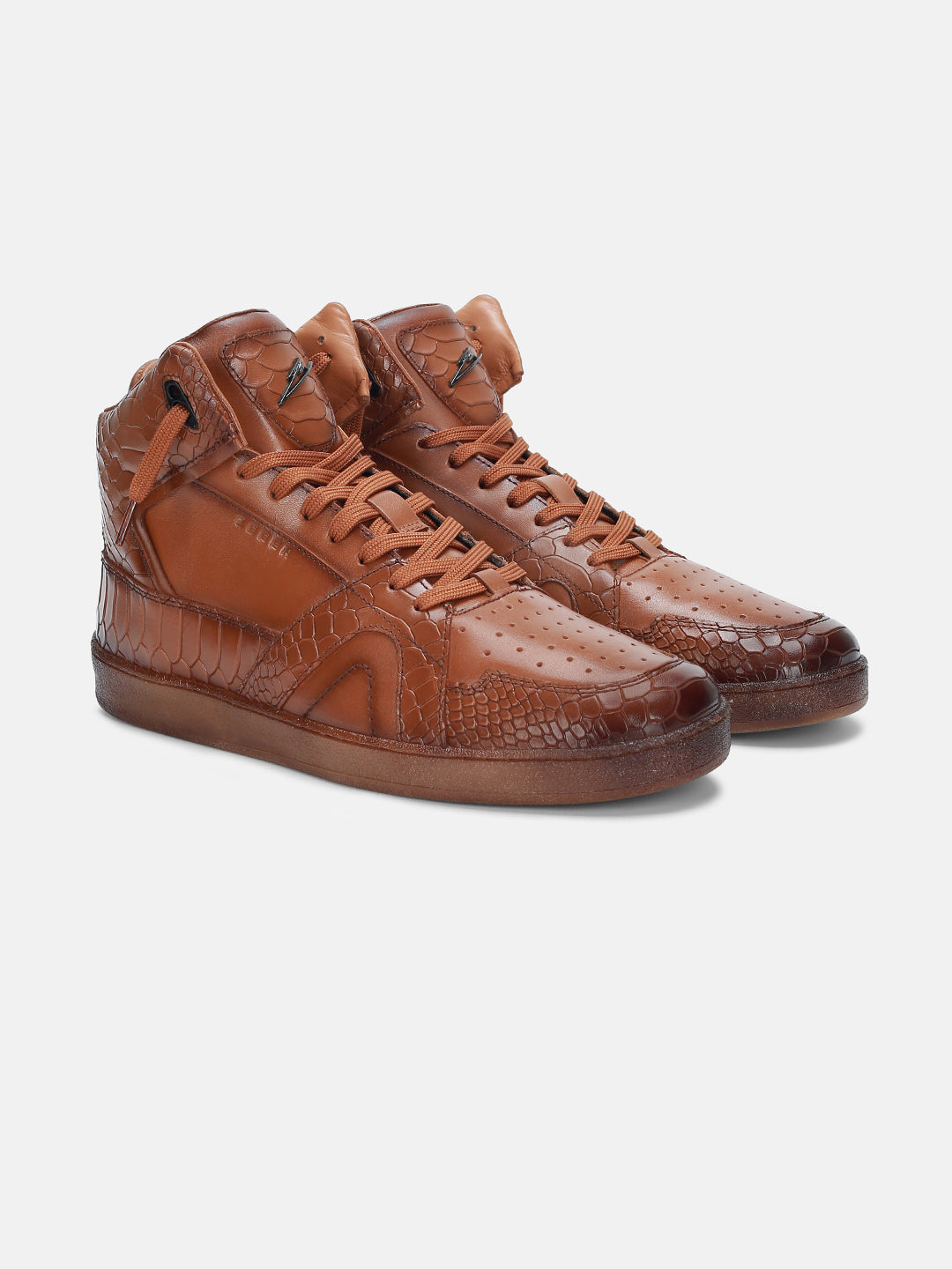 COBRA High Top Premium Leather Sneakers