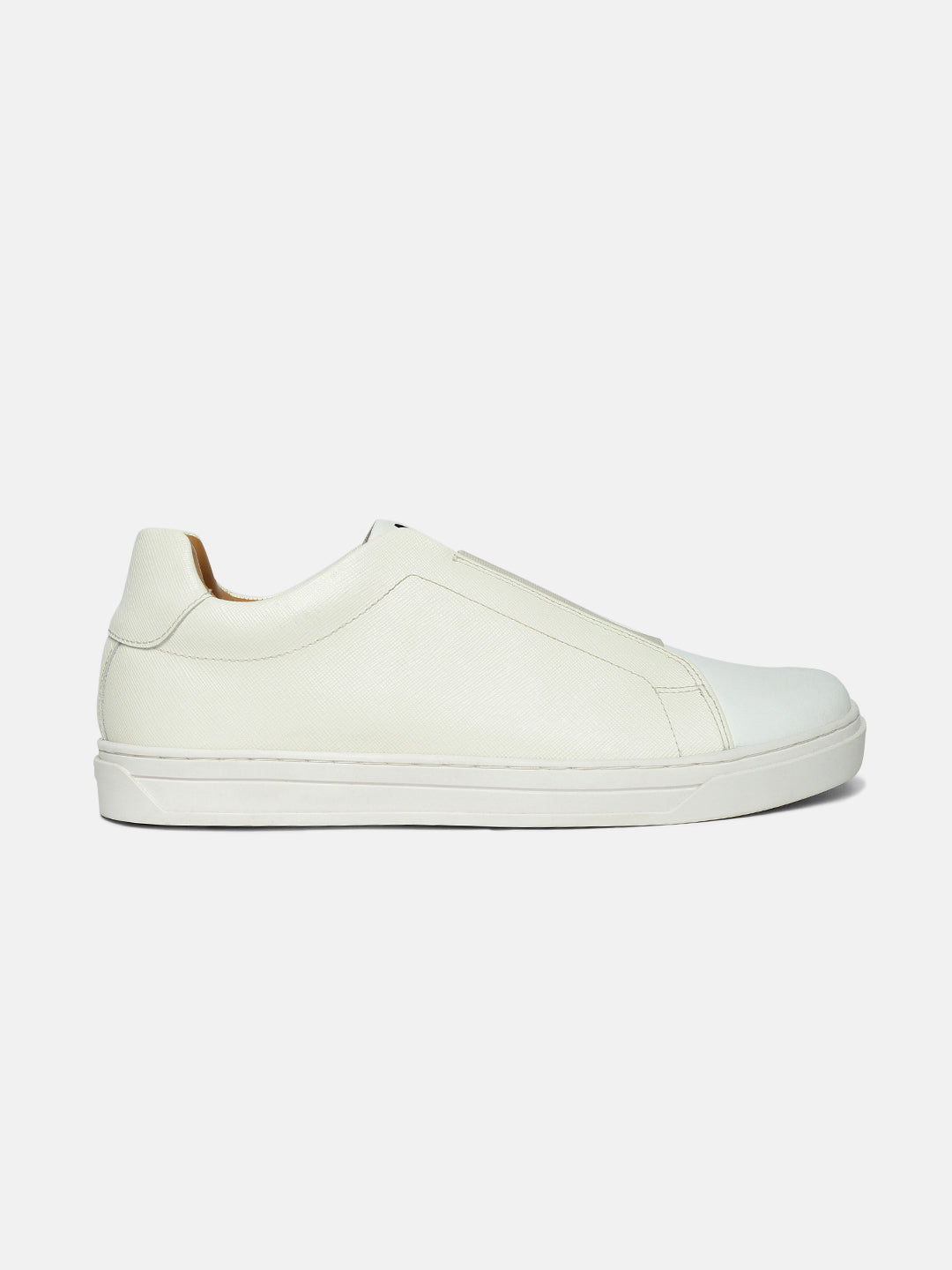 ZS II - WHITE - White Low-Top Leather Slip-Ons