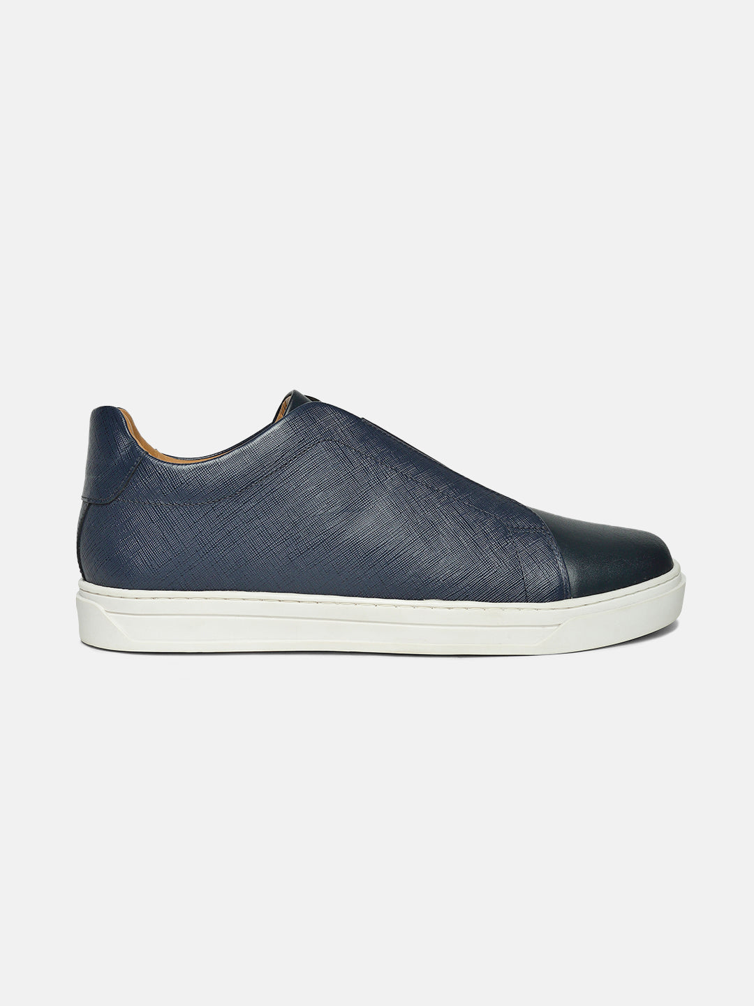 ZS II - BLUE - Blue Low-Top Leather Slip-Ons