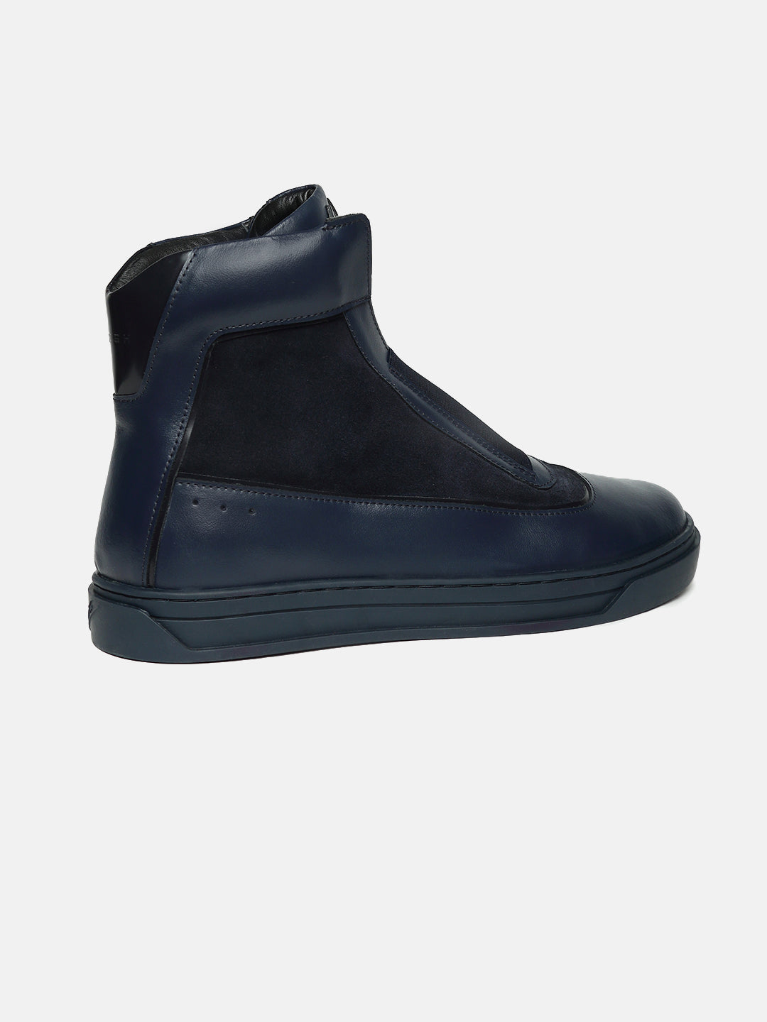 ZH III - BLUE - Blue High-Top Suede & Leather Slip-Ons