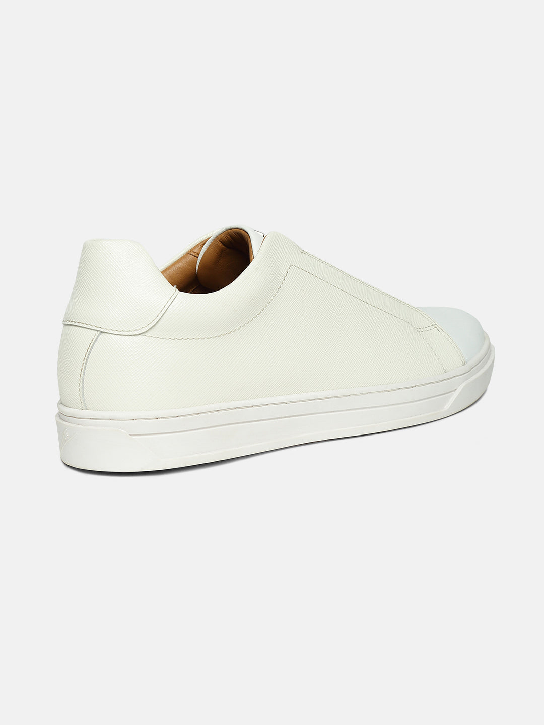 ZS II - WHITE - White Low-Top Leather Slip-Ons