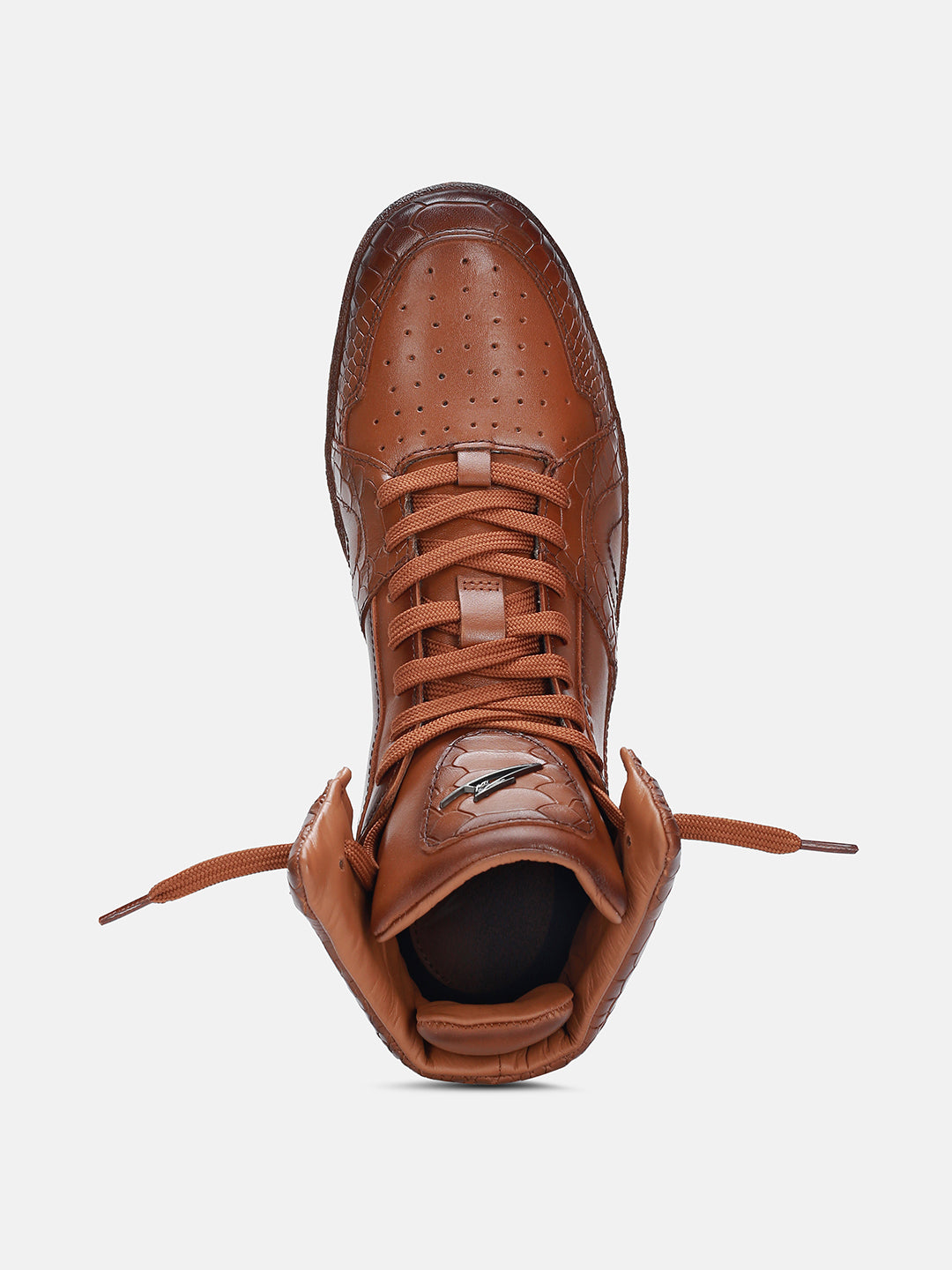 COBRA High Top Premium Leather Sneakers