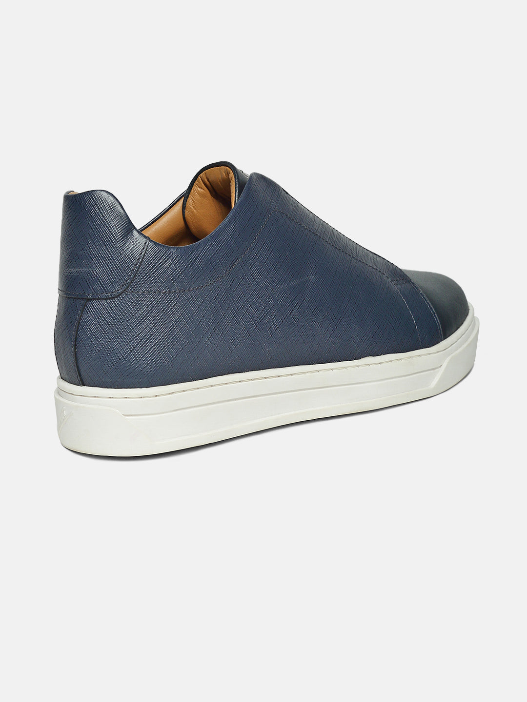 ZS II - BLUE - Blue Low-Top Leather Slip-Ons