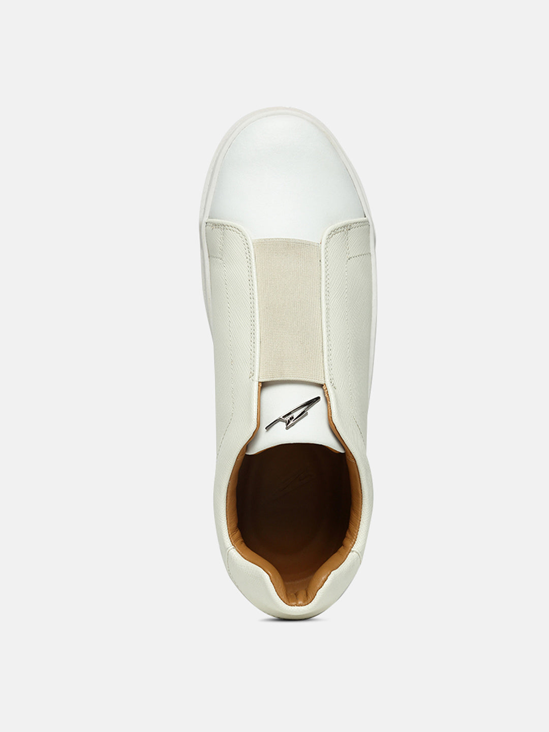 ZS II - WHITE - White Low-Top Leather Slip-Ons
