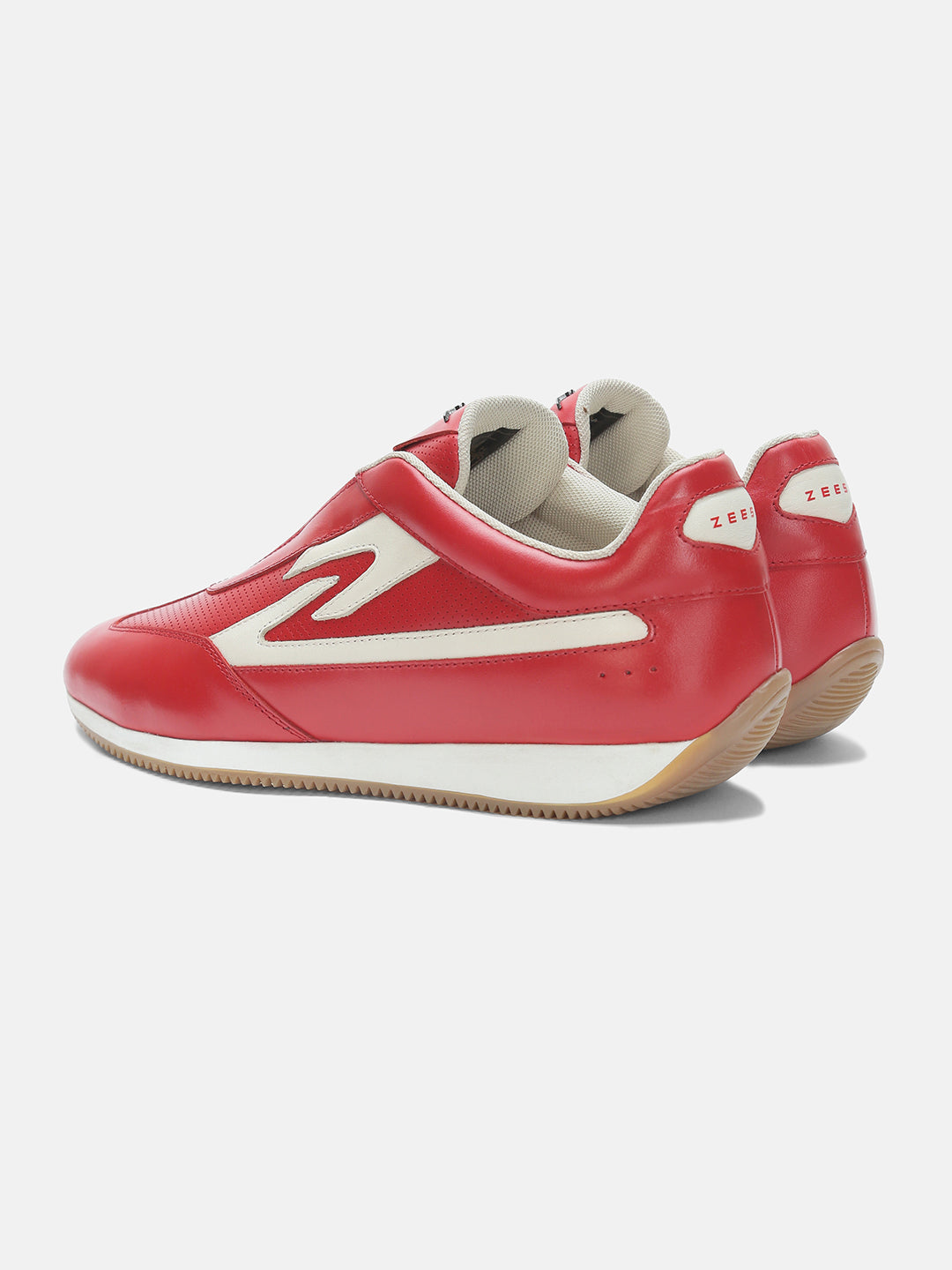 Monza Scuderia Premium Leather Sneakers Red