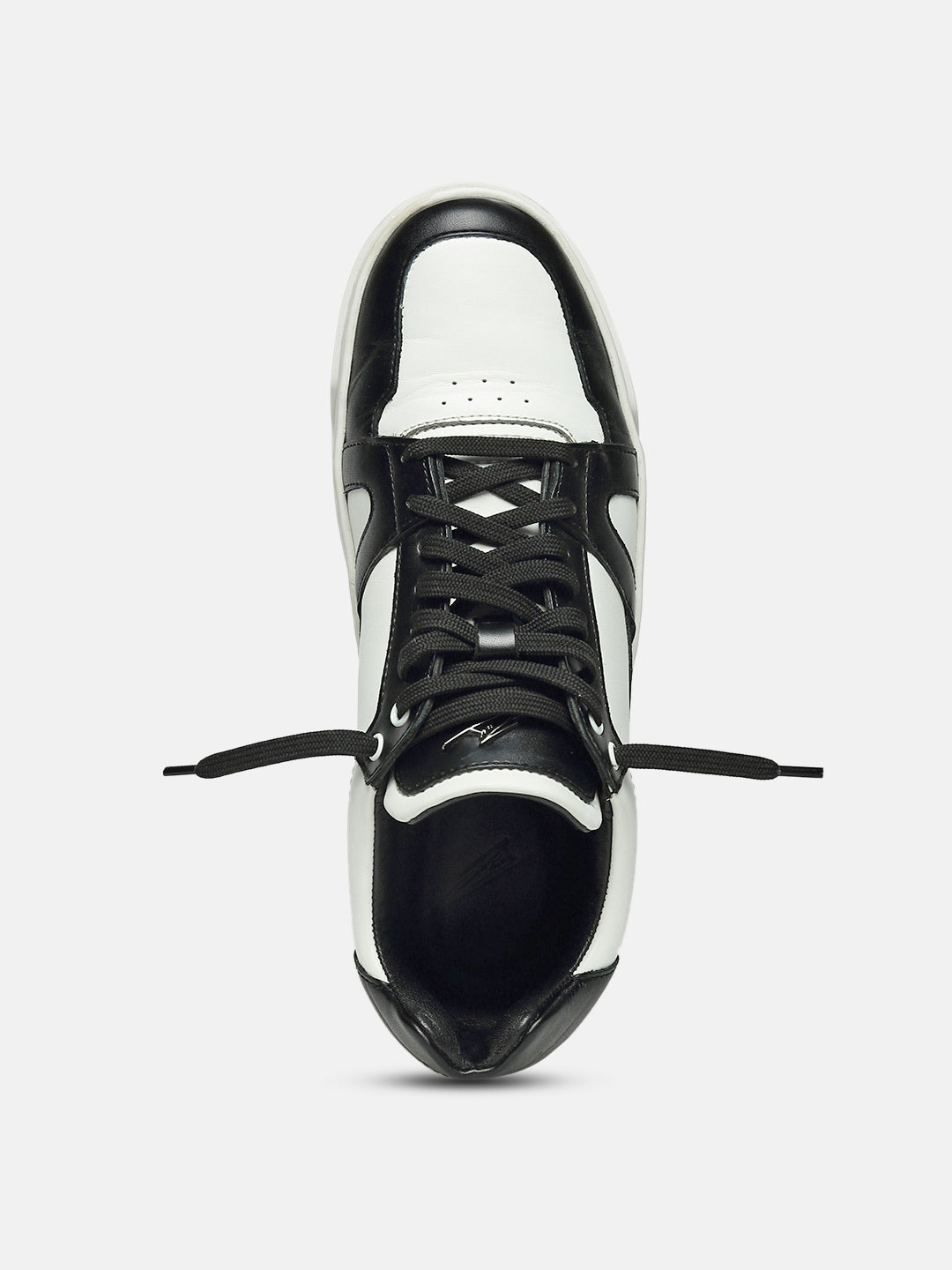 ZL IV - MONOCHROME - Black Two-Tone Casual Leather Sneaker