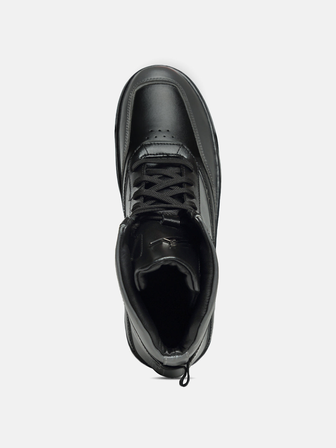 ZH IV - GREY - Grey Two-Tone High-Top Leather Sneakers