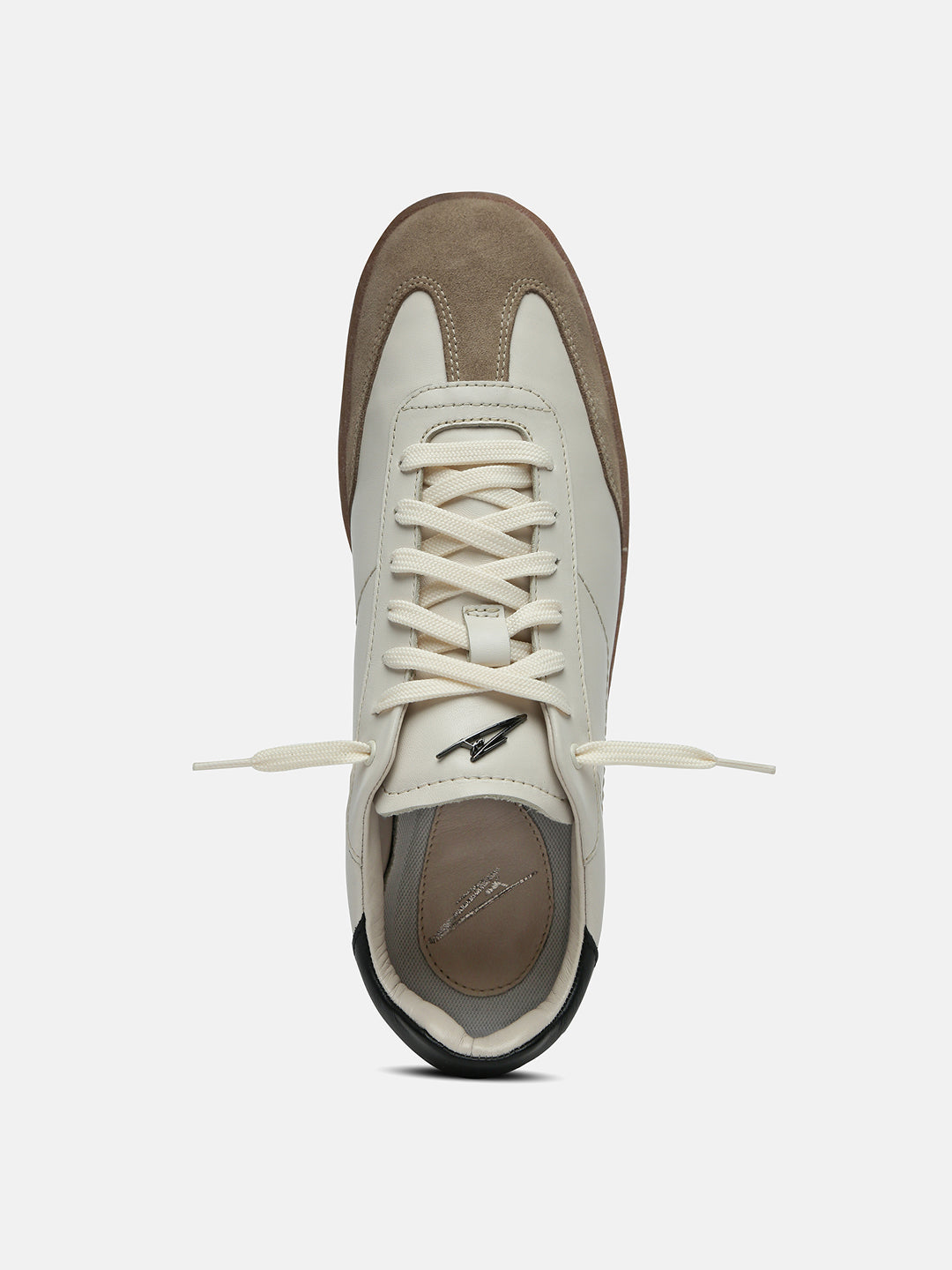 SANDSTONE - Beige Leather & Suede Classic Sneakers