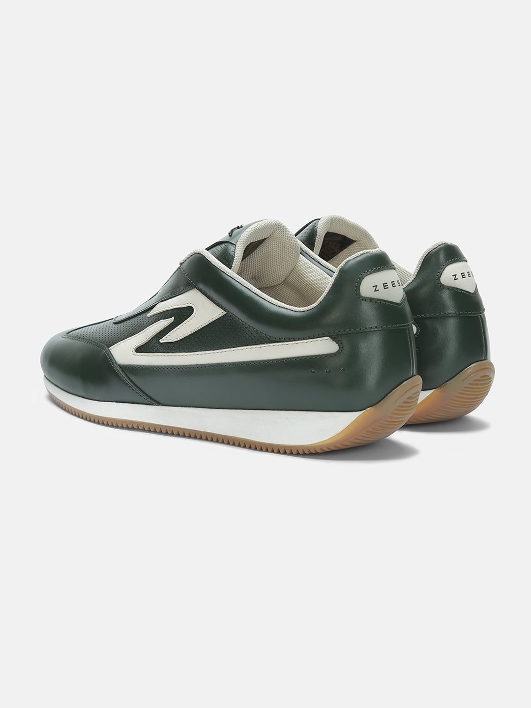 Monza Verde Premium Leather Sneakers Green