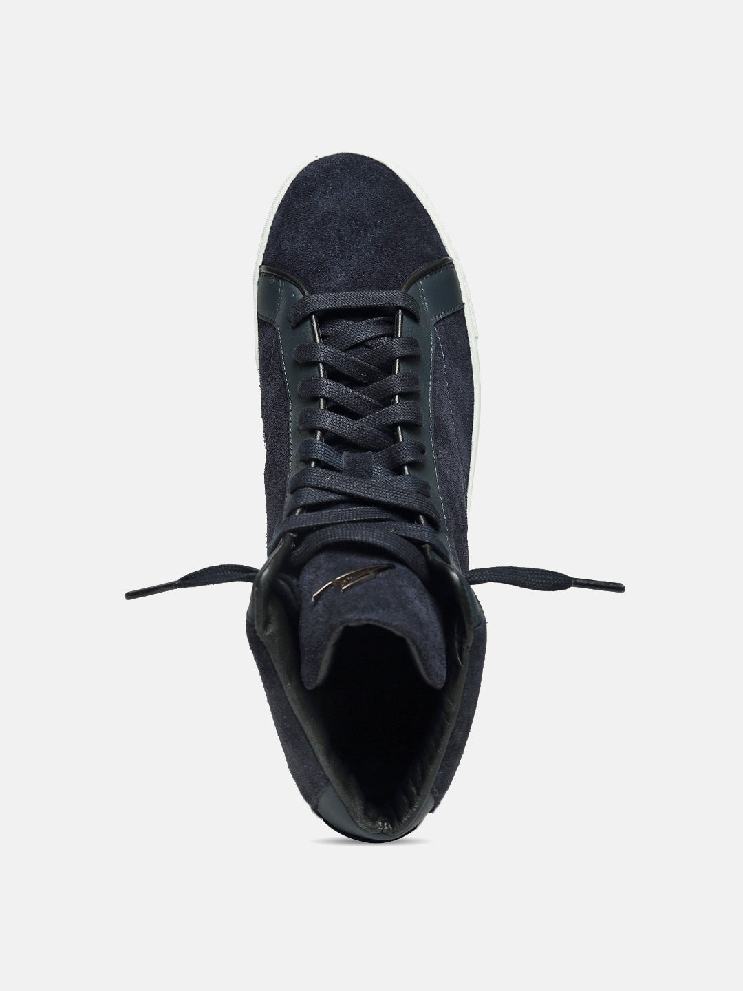 ZH II - NAVY - Navy Mid-Top Suede Sneakers