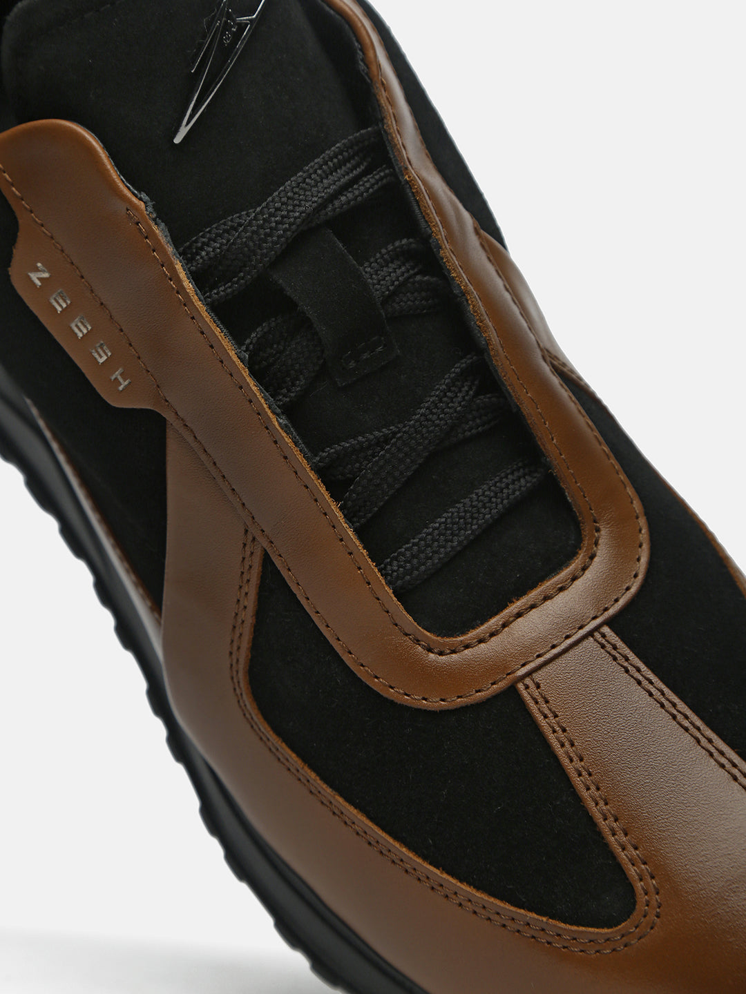 Dual Tone Low-Top Premium Leather Sneakers