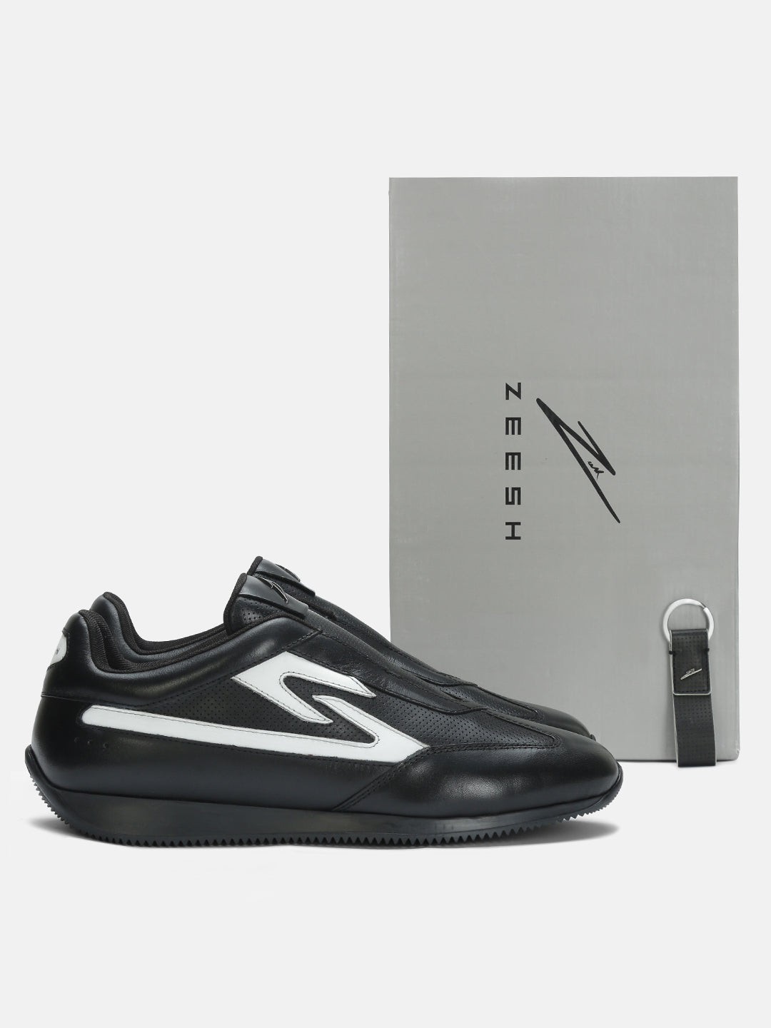 Monza Nero Premium Leather Sneakers Black