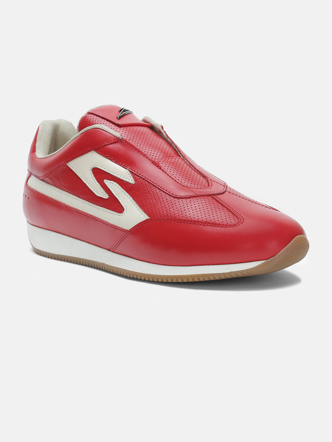 Monza Scuderia Premium Leather Sneakers Red