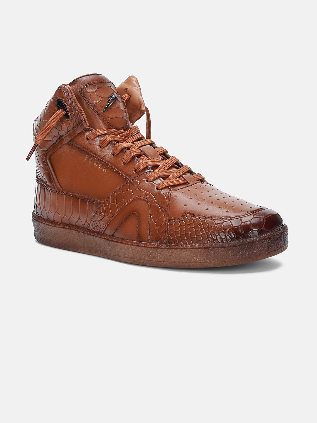 COBRA High Top Premium Leather Sneakers