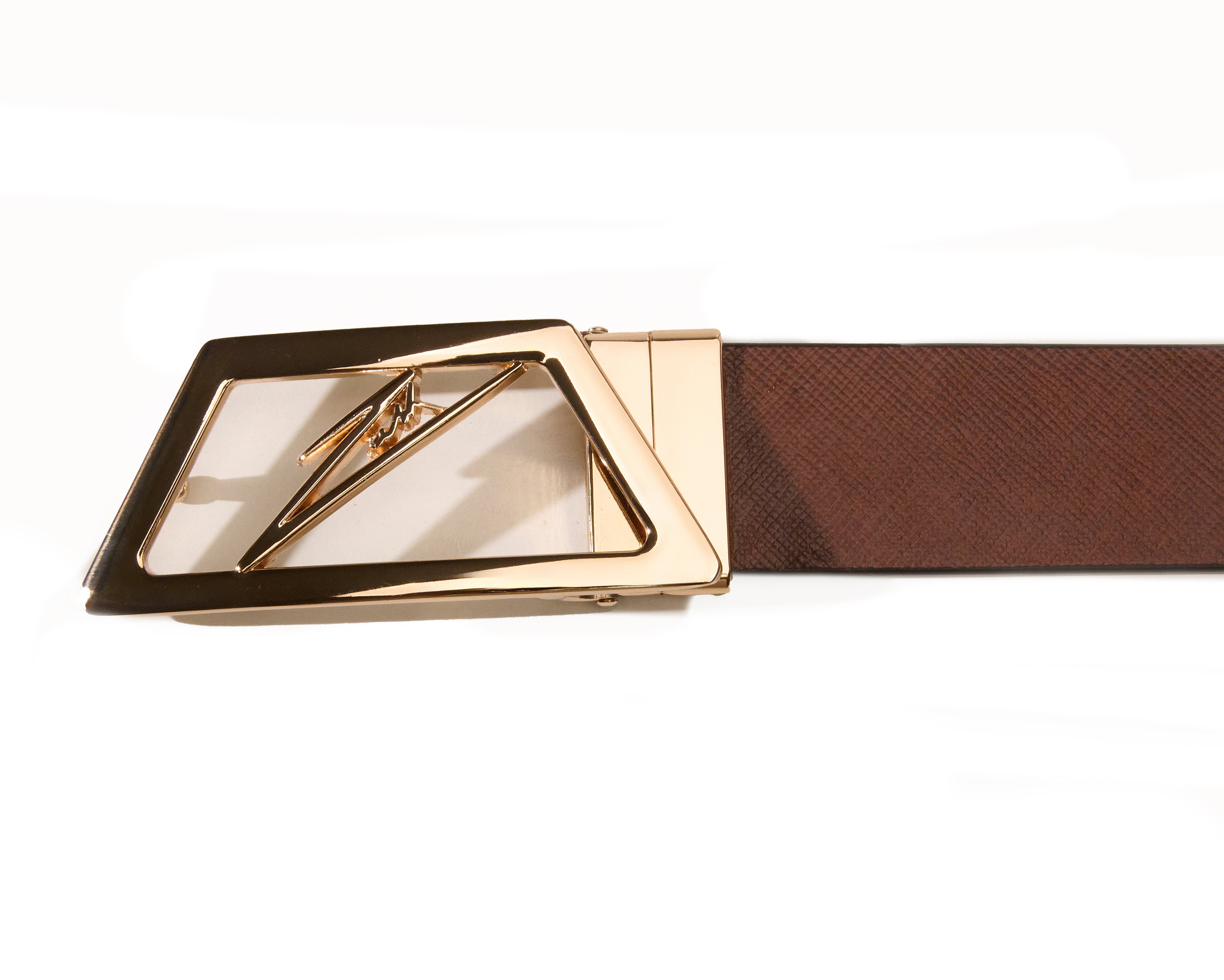 Amber Gold Premium Leather Belt - Tan