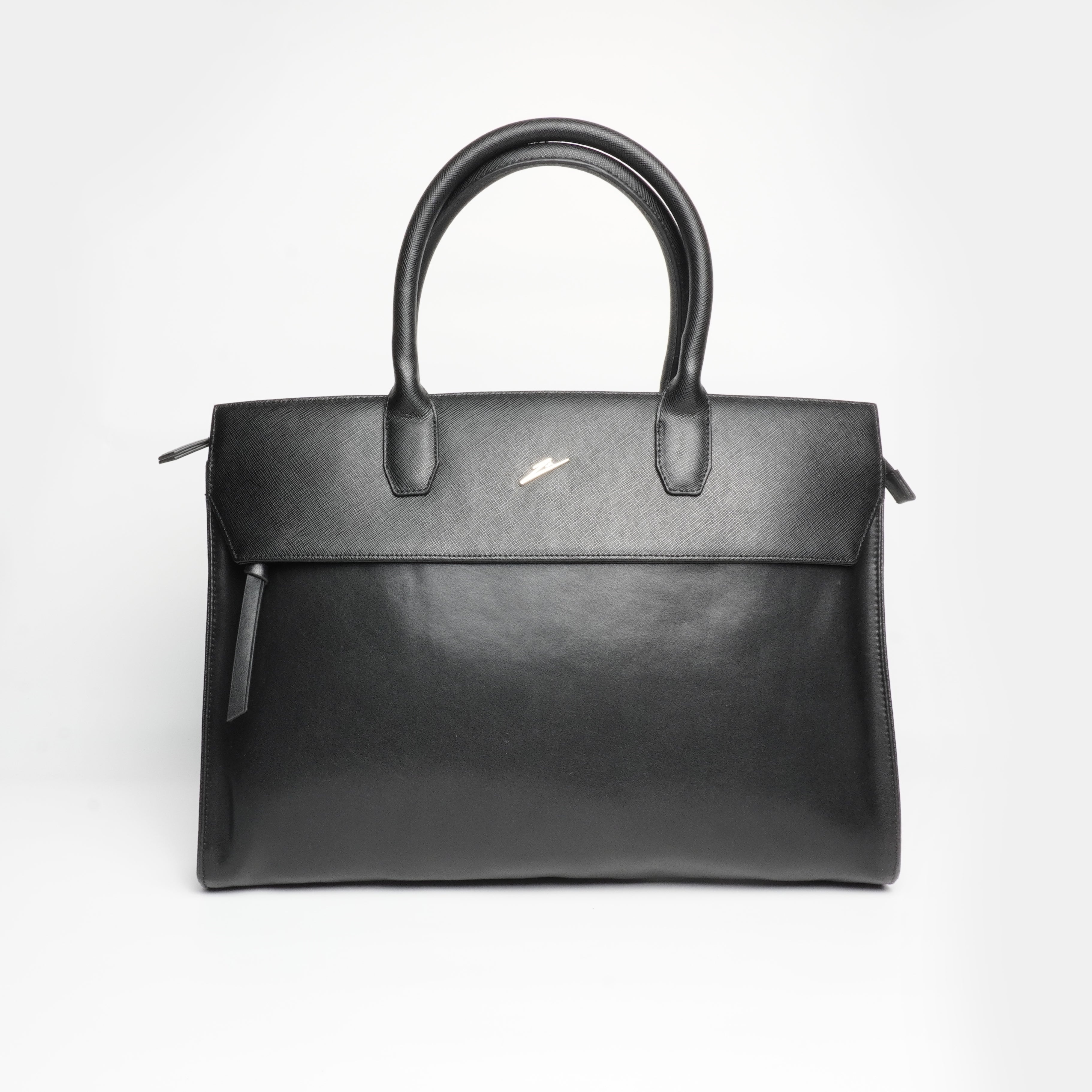 ZMB I Premium Leather Messenger Bag Black