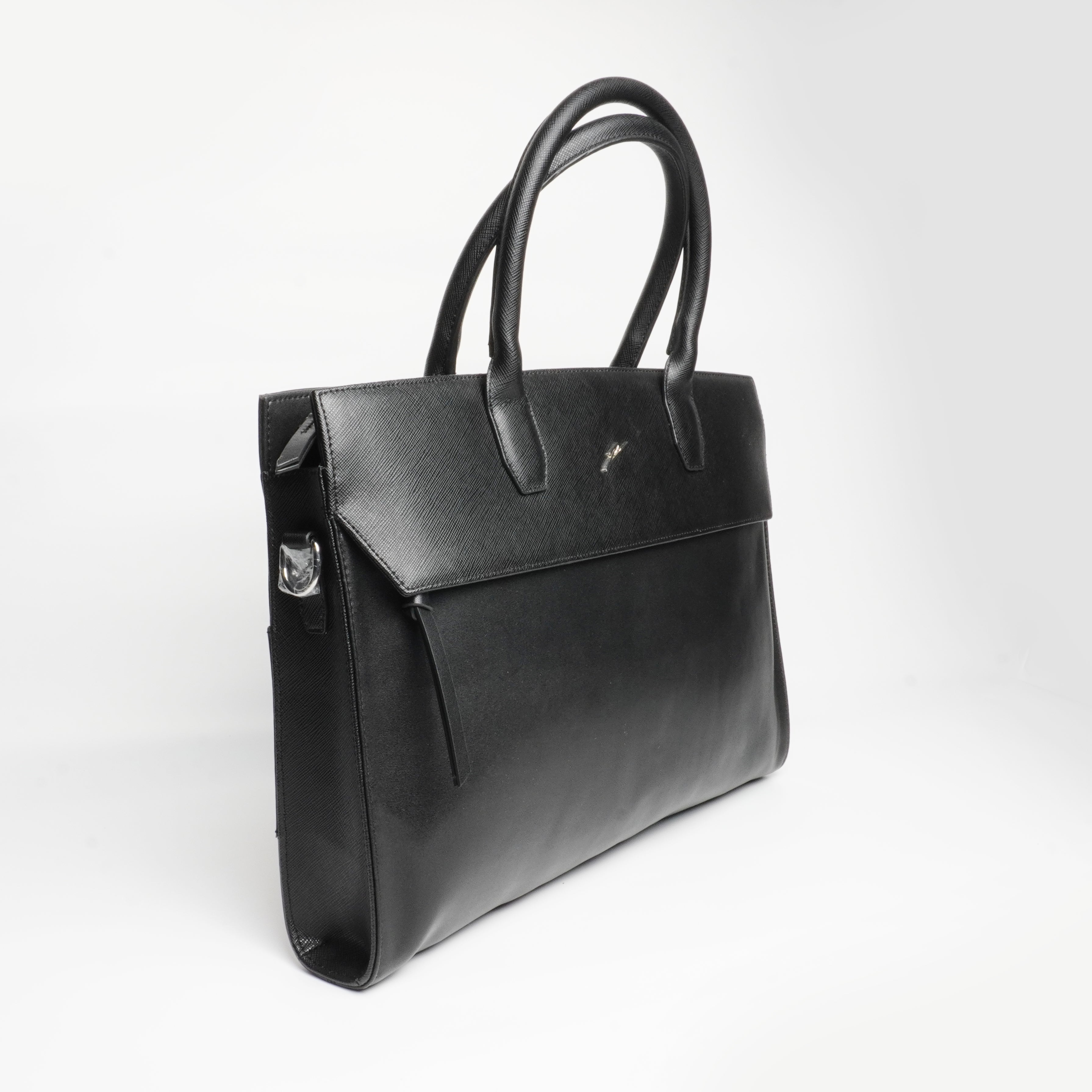 ZMB I Premium Leather Messenger Bag Black