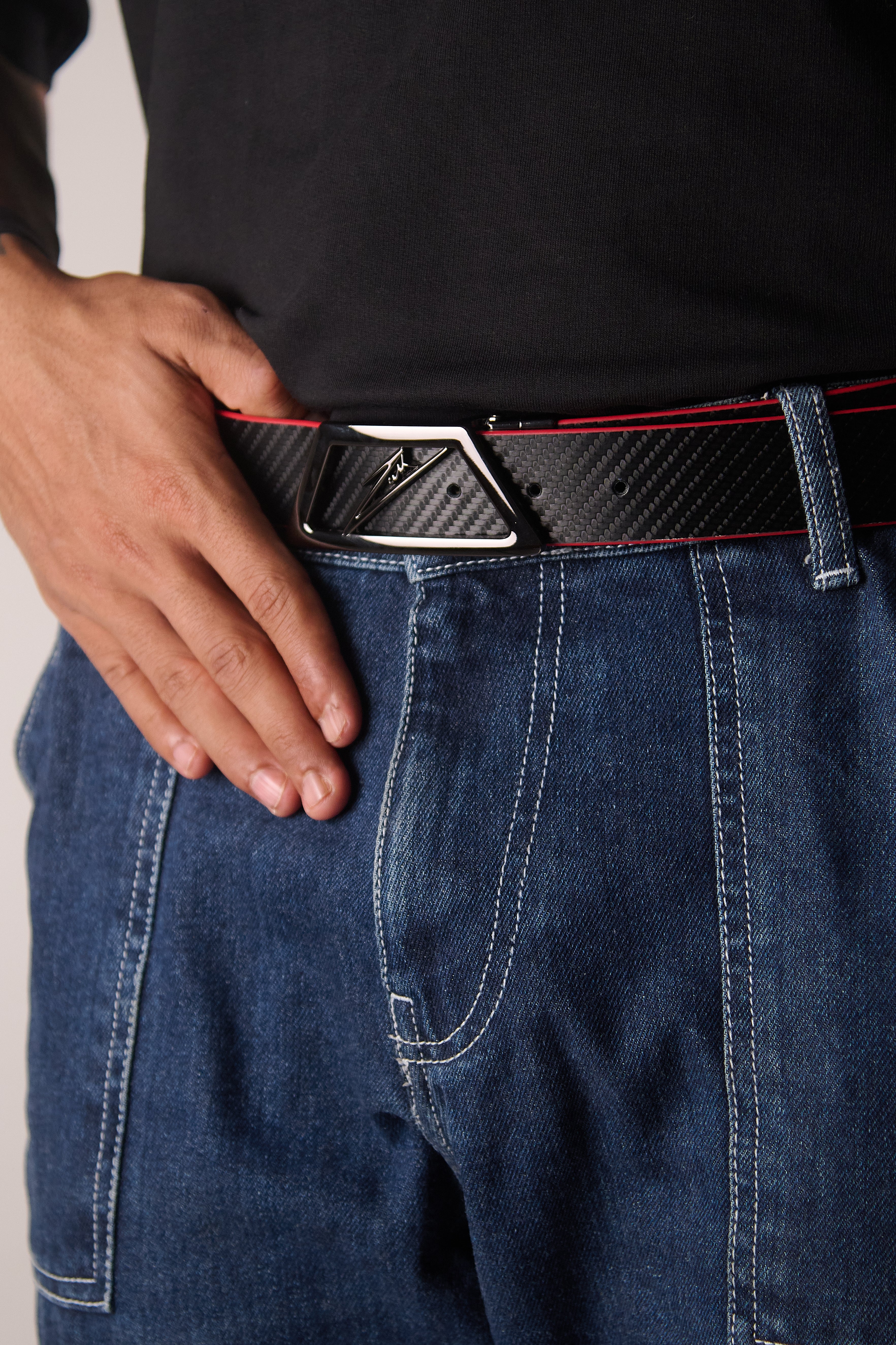 Gunmetal Premium Leather Belt
