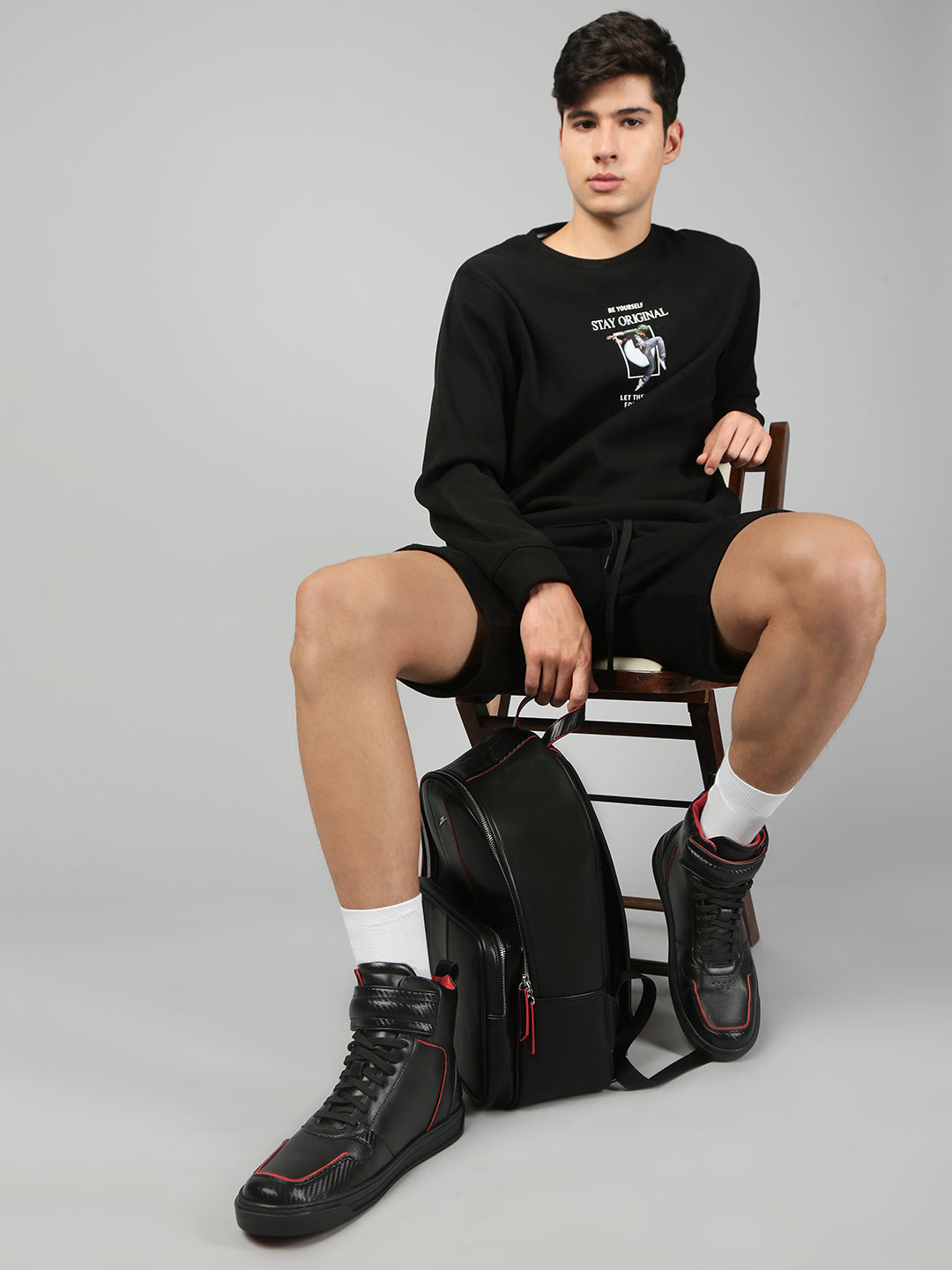 ZOH I – RS Carbon-Fiber Leather High-Top Leather Sneakers