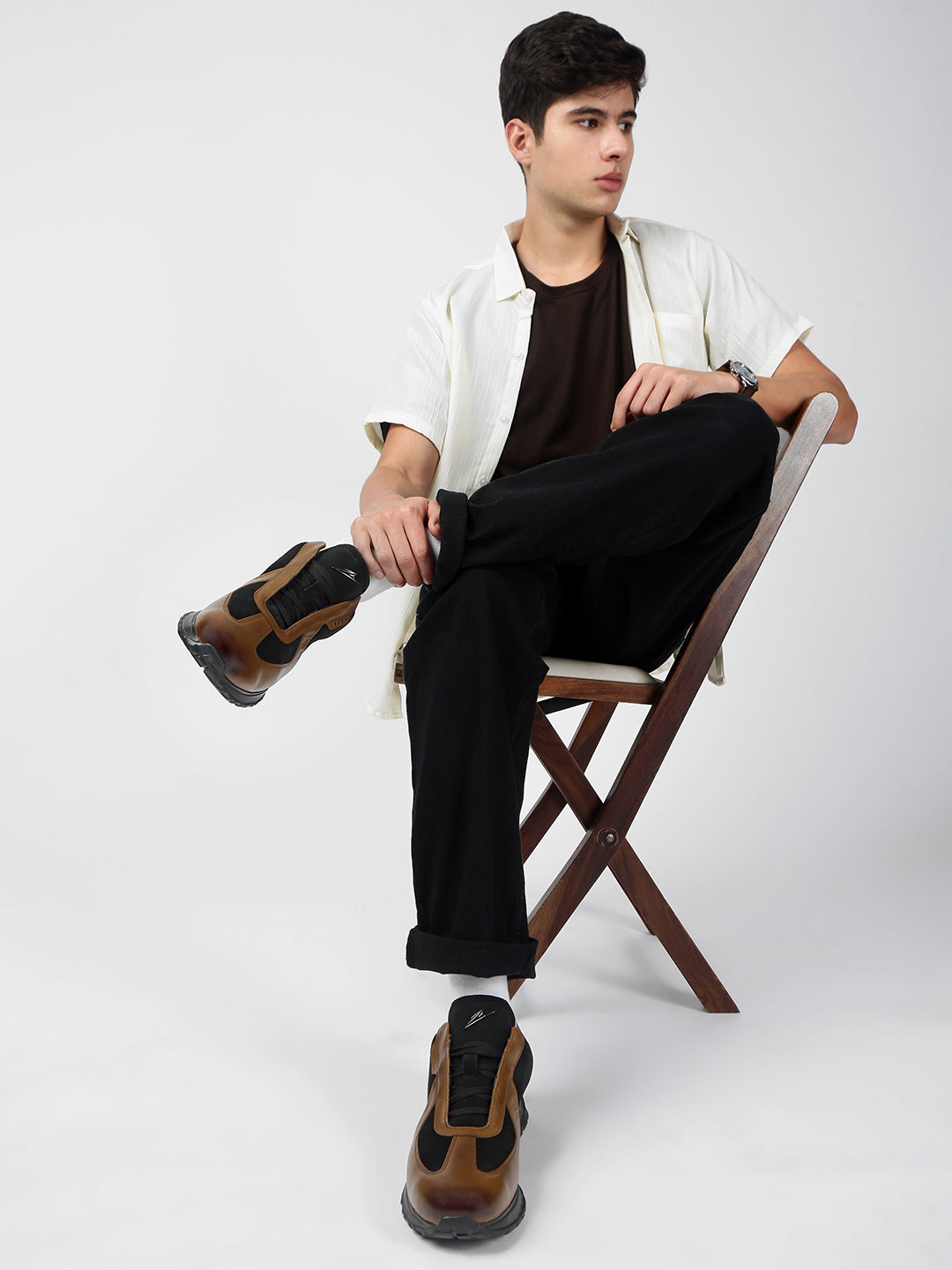 ZL III - Brown Two-Tone Low-Top Suede Sneakers