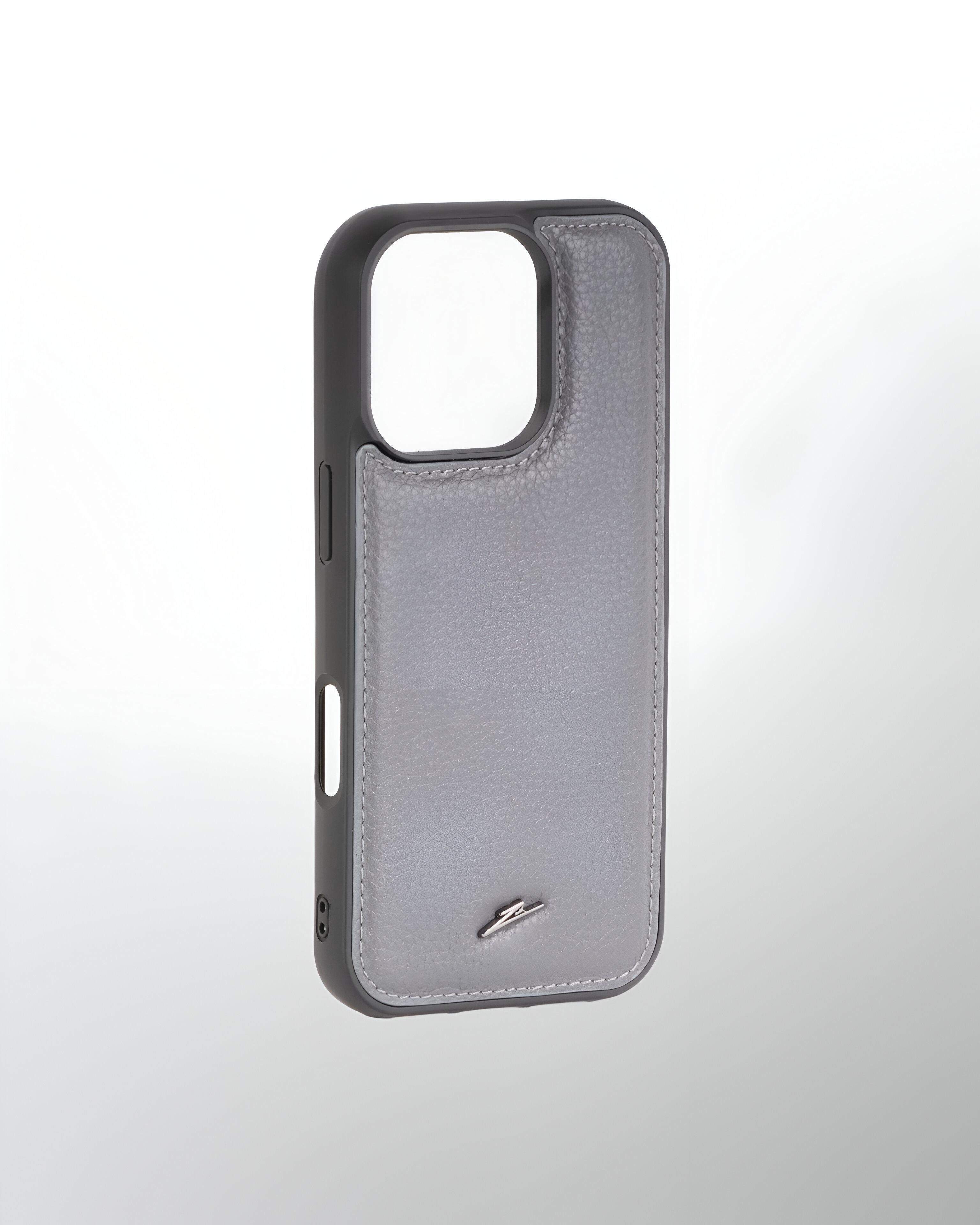 iPhone 16 Series MagSafe Leather Case - Grey