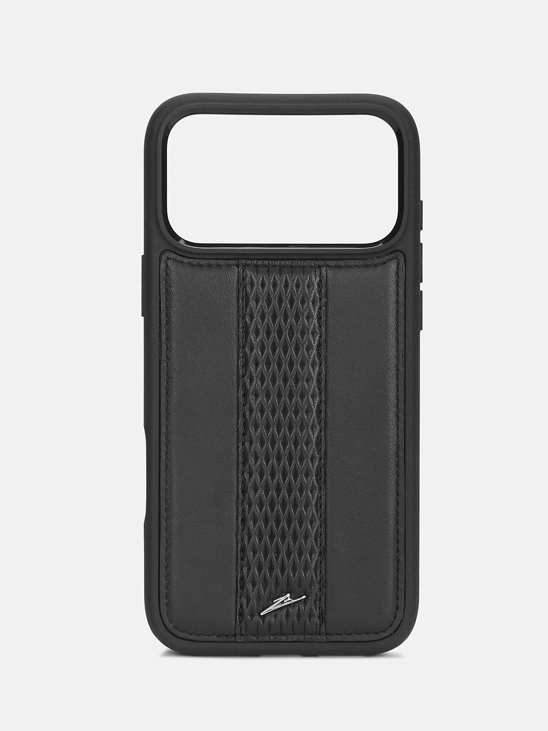 iPhone 17 Pro Series - Matrix Embossed Leather Black