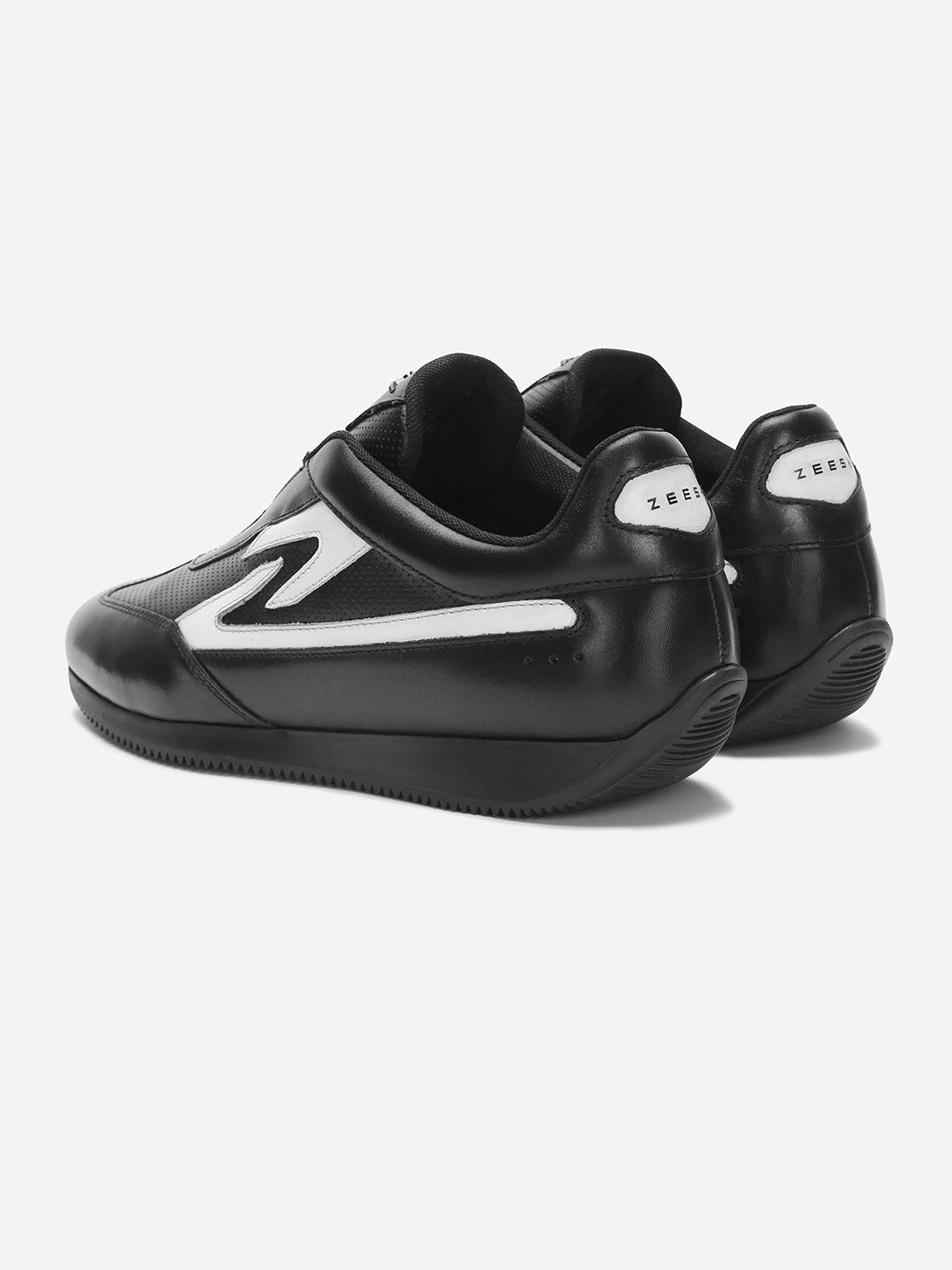 Monza Nero Premium Leather Sneakers Black