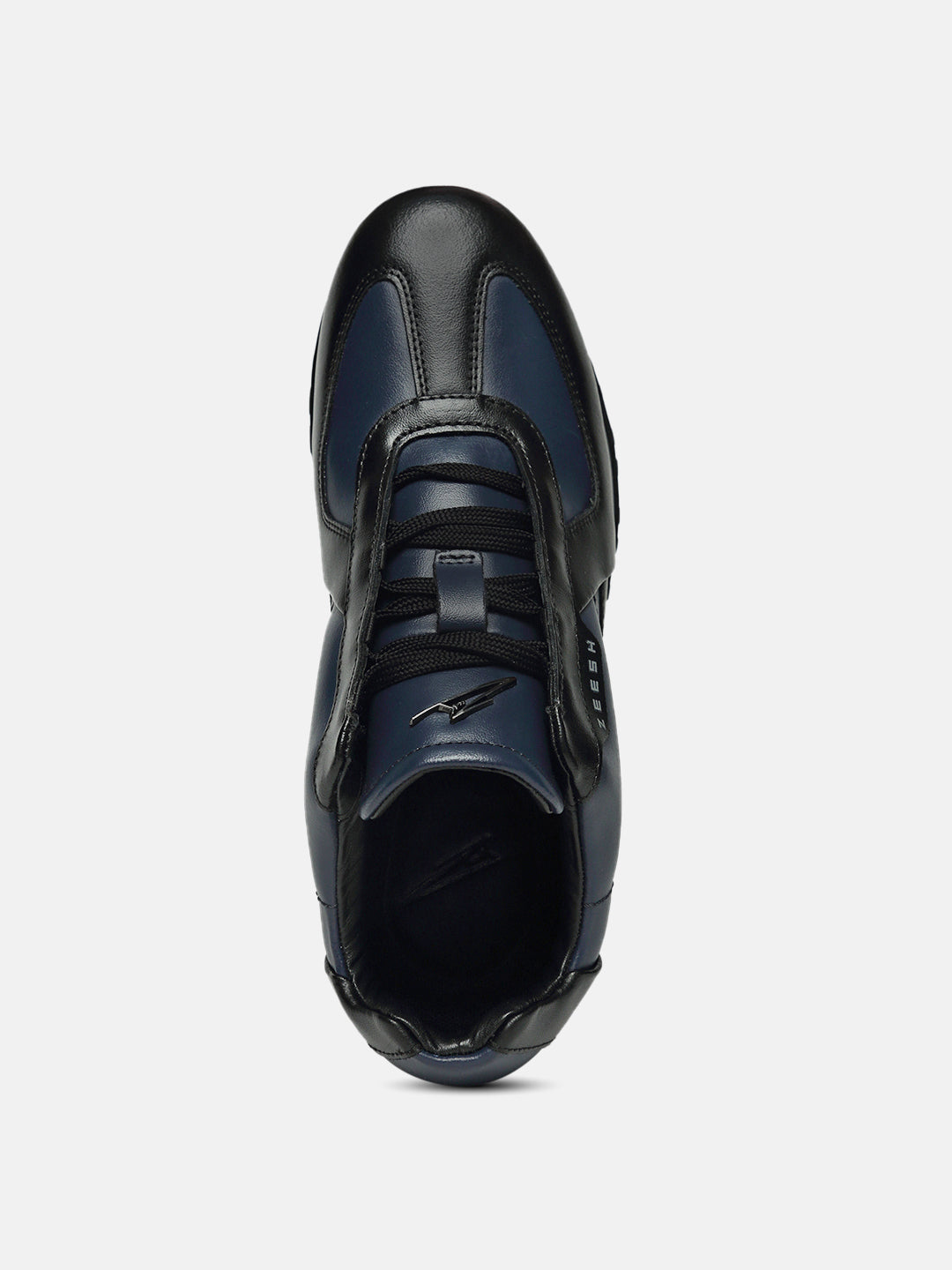 ZOL III - NAVY - Navy Mid-Top Leather Sneakers
