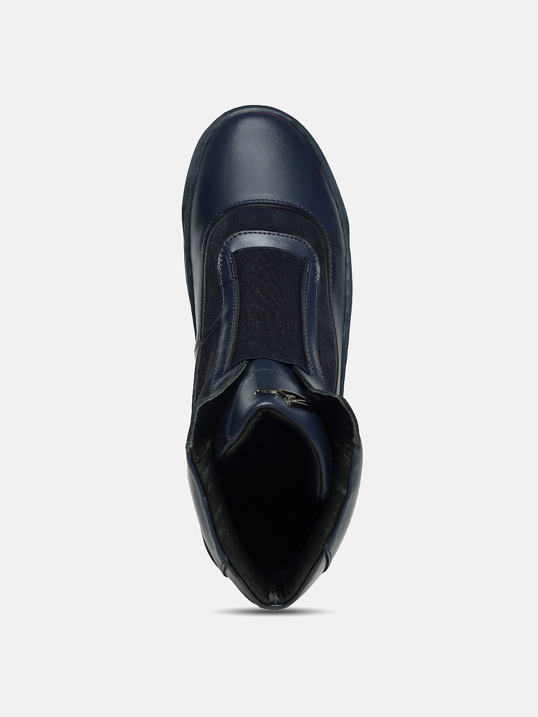 ZH III - BLUE - Blue High-Top Suede & Leather Slip-Ons