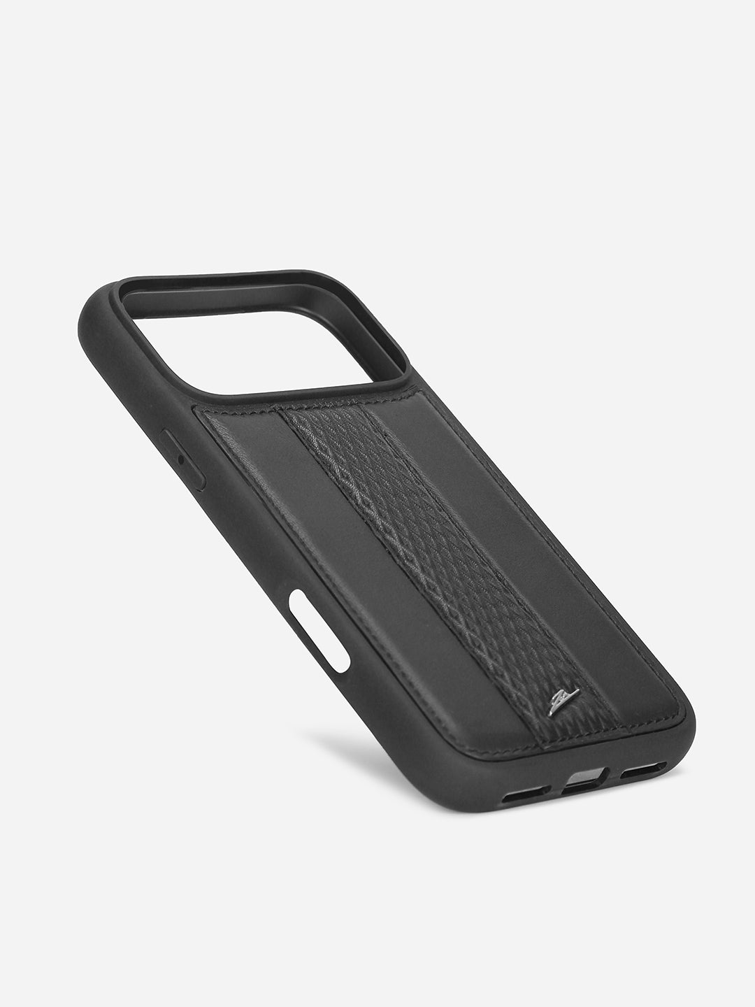 iPhone 17 Pro Max Series - Matrix Embossed Leather Black