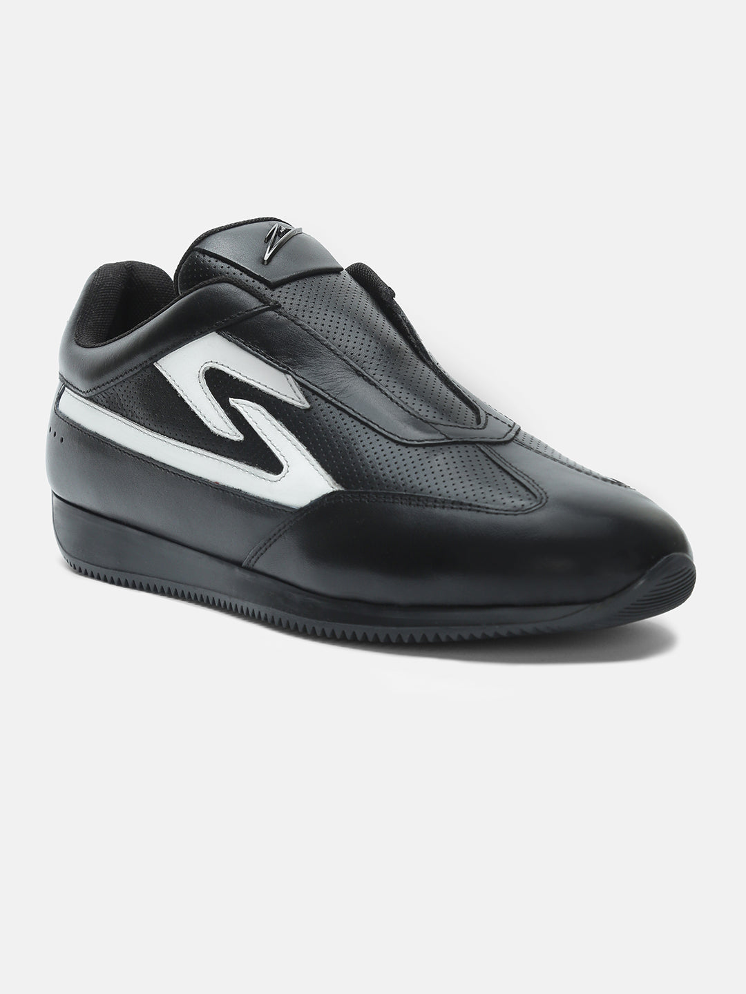 Monza Nero Premium Leather Sneakers Black