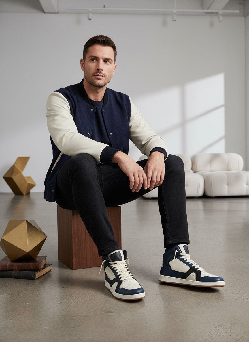 MARINER High Top Premium Leather Sneakers