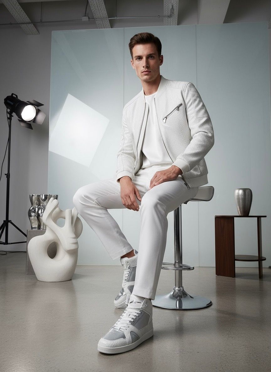 SILVERFANG High Top Premium Leather Sneakers