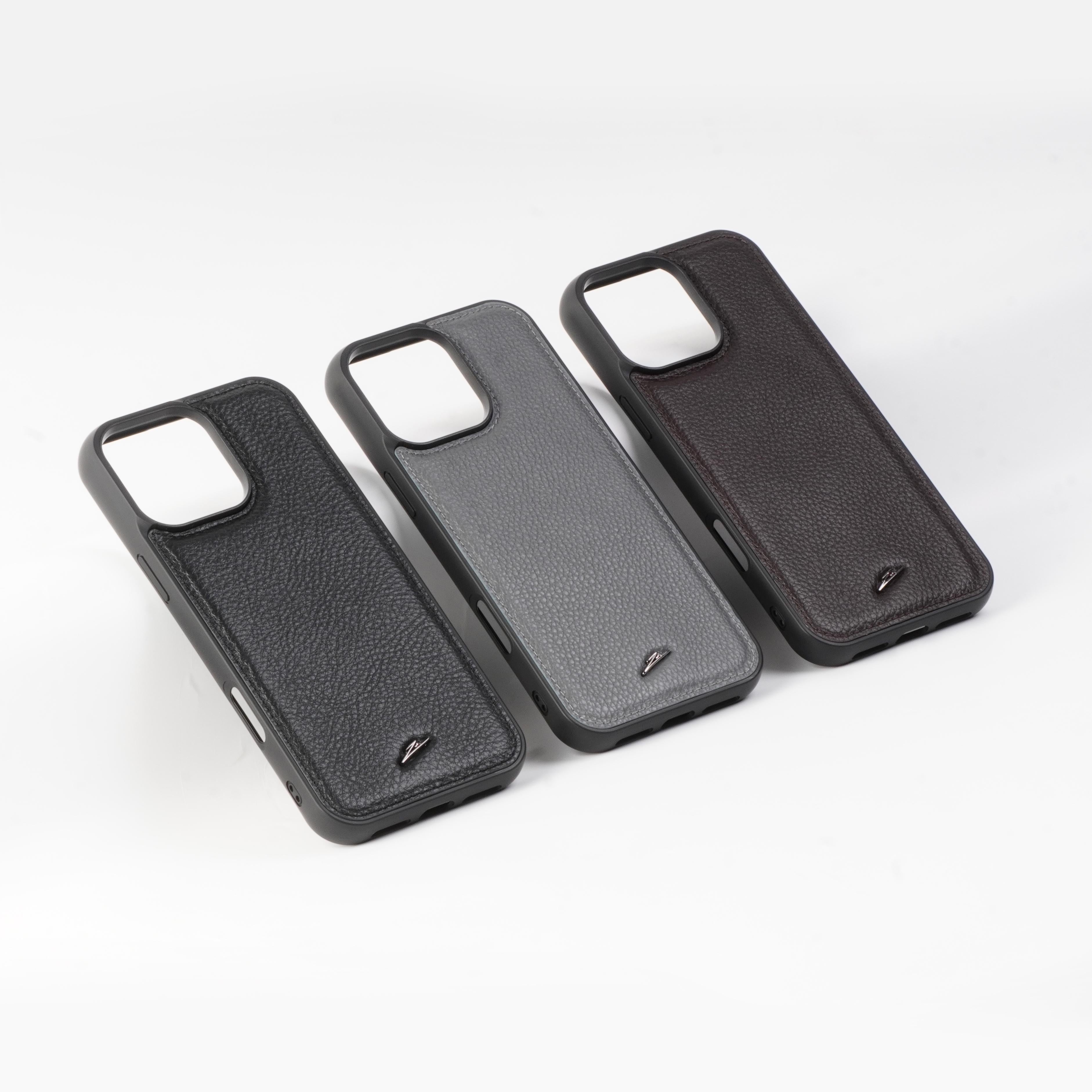 iPhone 16 Series Leather Case with MagSafe (Plain Brown)