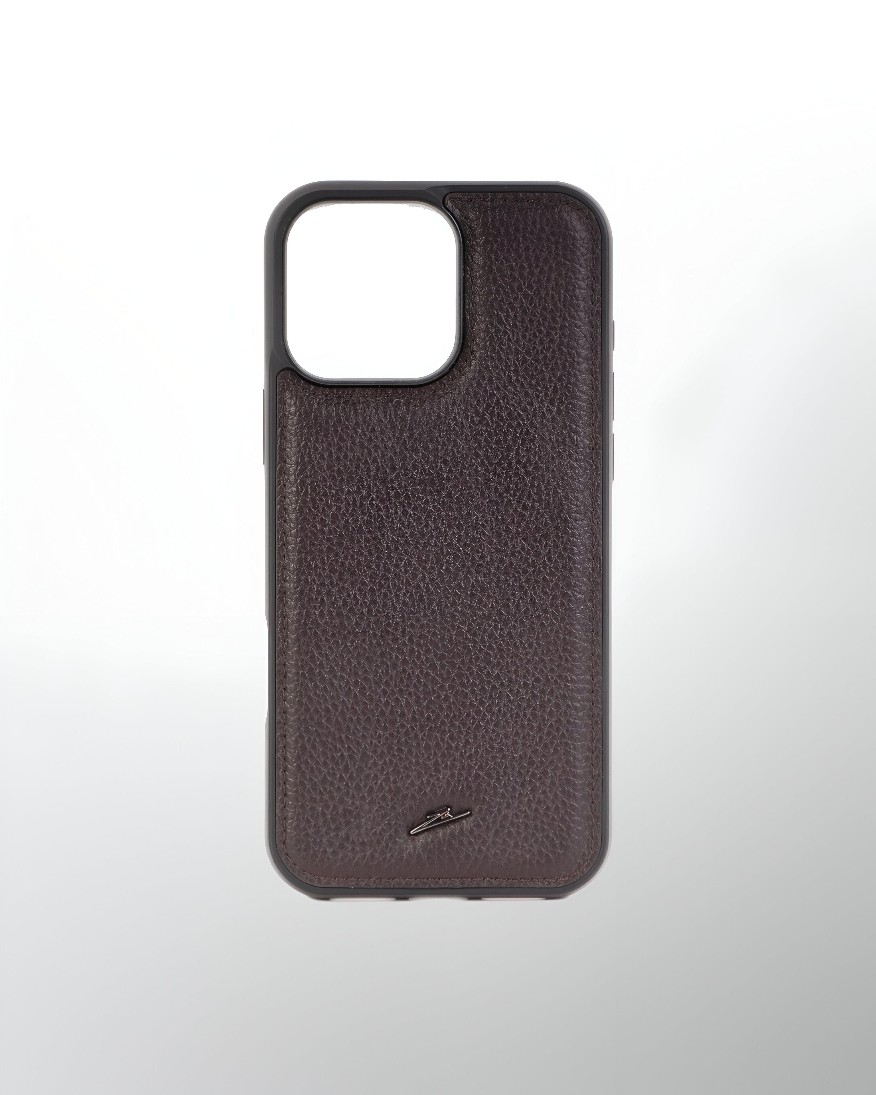 iPhone 16 Series Leather Case with MagSafe (Plain Brown)
