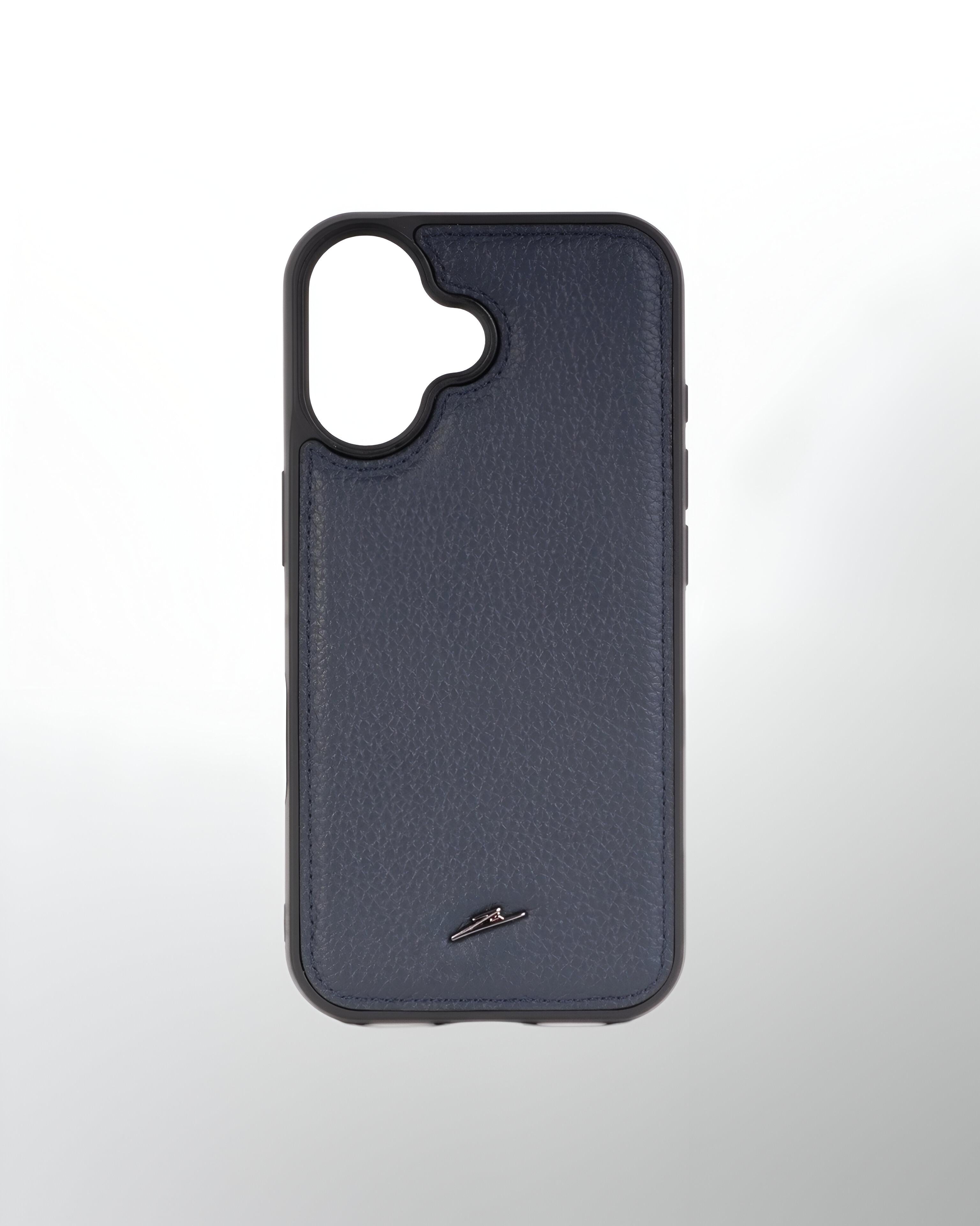 iPhone 16 Series Leather Case with MagSafe (Plain Navy)