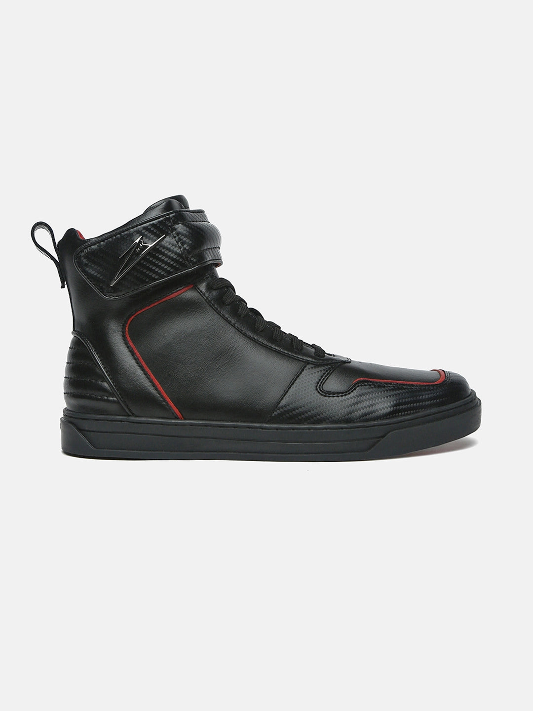 ZOH I – RS Carbon-Fiber Leather High-Top Leather Sneakers